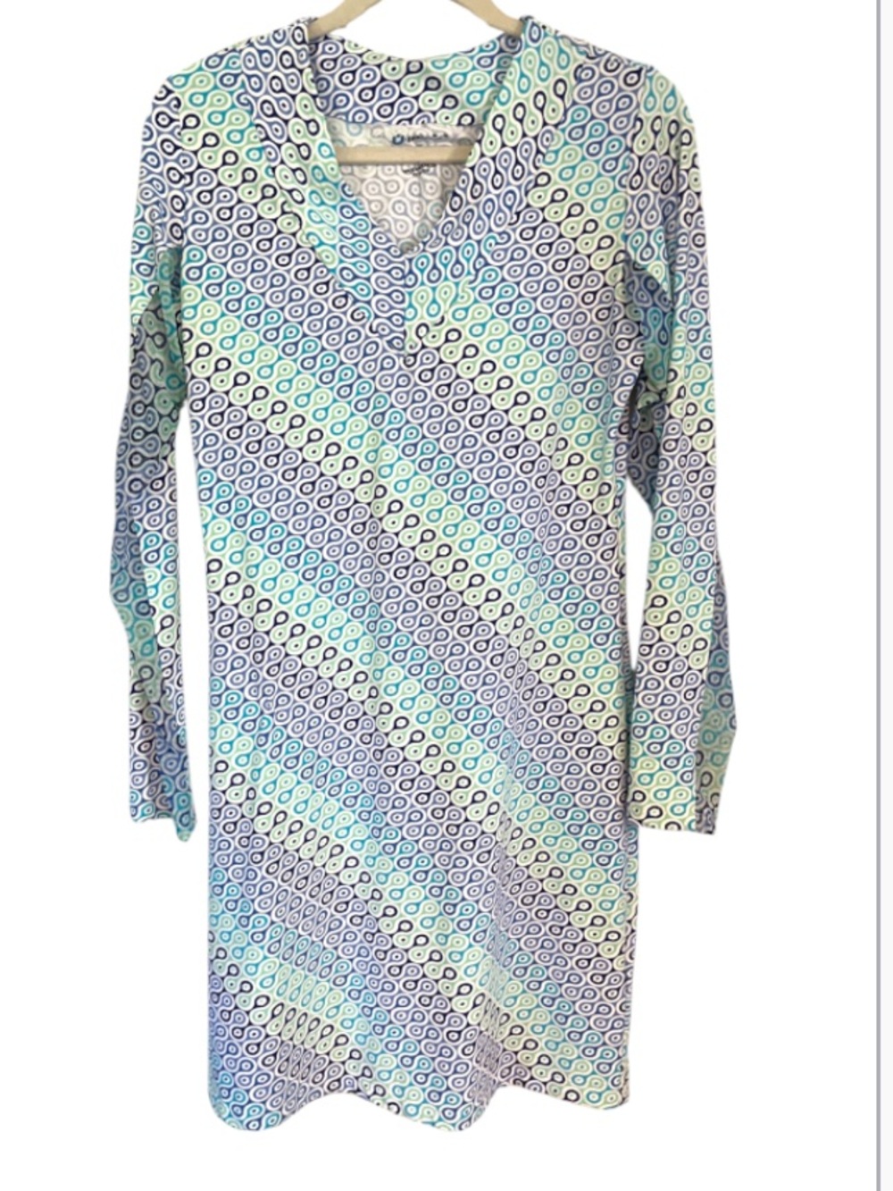 Ibkul Dress Sz Small Lavender Light Green and Torqouise